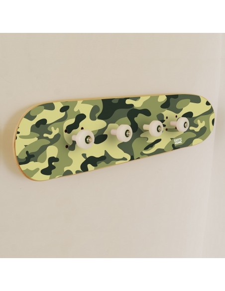 Portemanteau Skateboard en Camouflage meuble origine pour enfants Portemanteau Skateboard en Camouflage meuble origine pour enfants