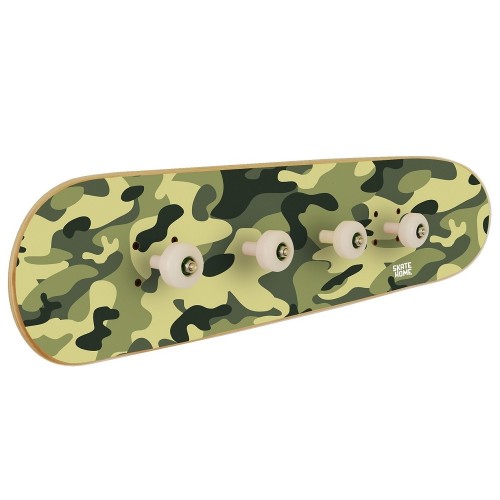 Portemanteau Skateboard en Camouflage meuble origine pour enfants Portemanteau Skateboard en Camouflage meuble origine pour enfants
