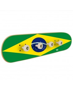 Bandera de Brasil en perchero para habitación fan skate