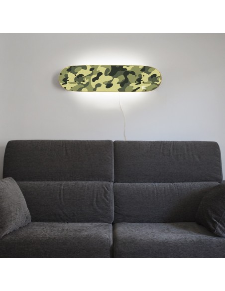 Cadeau original pour éclairer la chambre d'un skater camo Cadeau original pour éclairer la chambre d'un skater camo