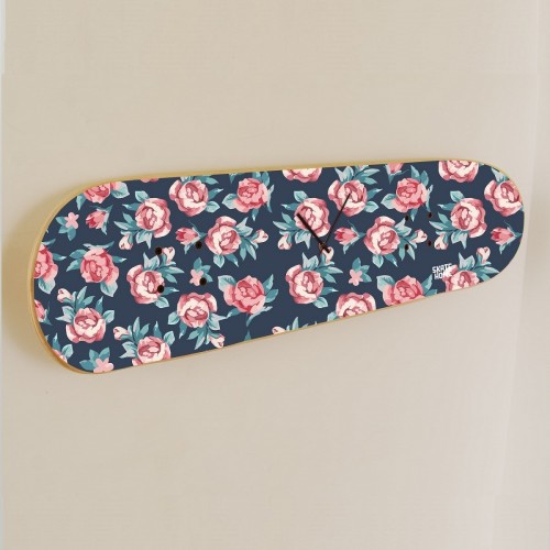 Skateboard Wanduhr - Kleine Rosen - Original Geschenk Skater Skateboard Wanduhr - Kleine Rosen - Original Geschenk Skater