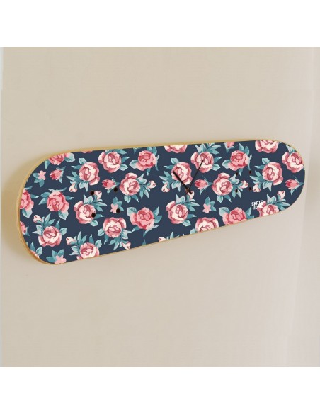 Skateboard Wanduhr - Kleine Rosen - Original Geschenk Skater Skateboard Wanduhr - Kleine Rosen - Original Geschenk Skater