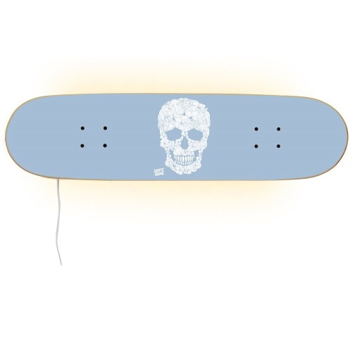 Lampe Skateboard - Crâne Floral pour une décoration skater.