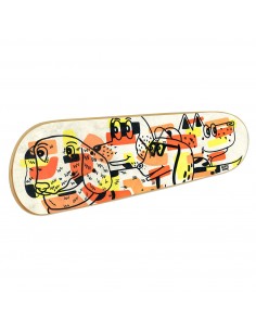 Skateboard Horloge murale Les chiens