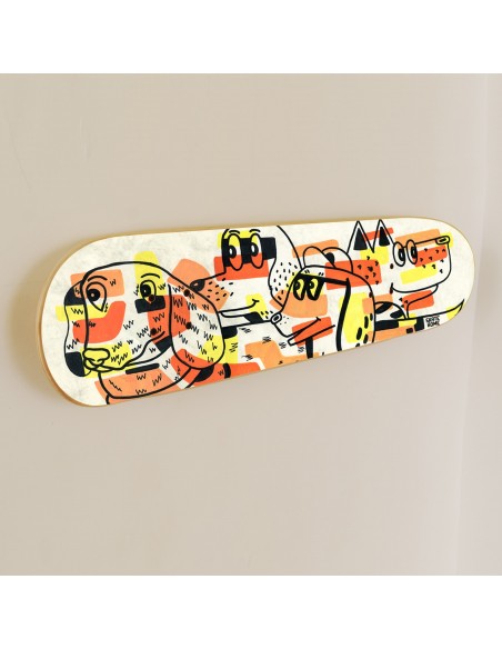 Skateboard Art Mural: Les chiens Skateboard Art Mural: Les chiens
